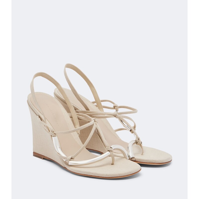 Christopher Esber Molten wedge thong sandals