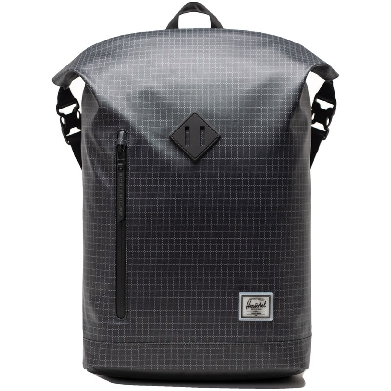 Herschel Roll Top Backpack Grid Black 23l