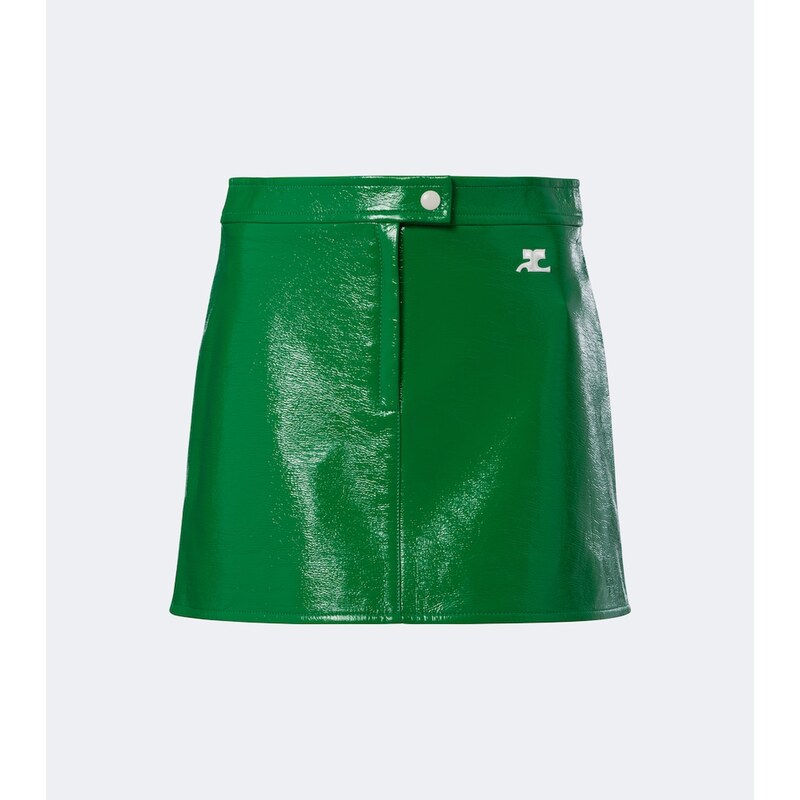 Courreges CourrÃ¨ges Reedition vinyl miniskirt