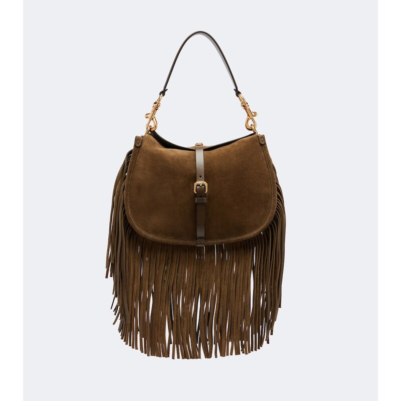 Etro Pony Medium kůže kabelka v barvě zelená