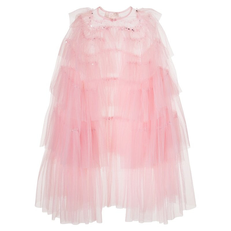 Tutu Du Monde Swan sequined tulle cape