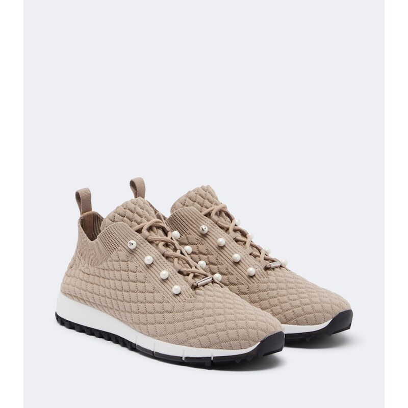 Jimmy Choo Veles faux pearls embellished sneakers