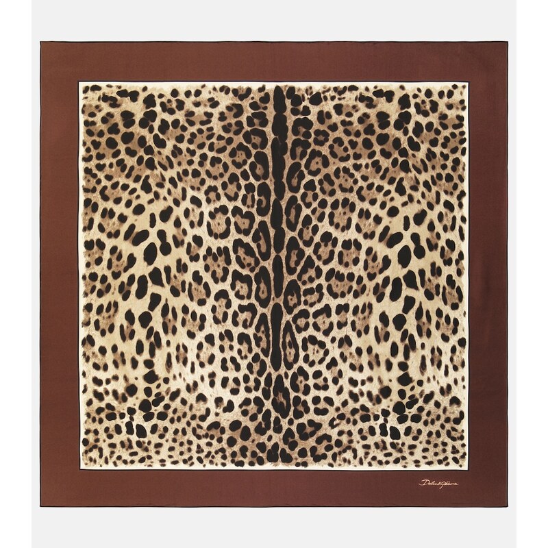 Dolce&Gabbana Leopard-print silk scarf