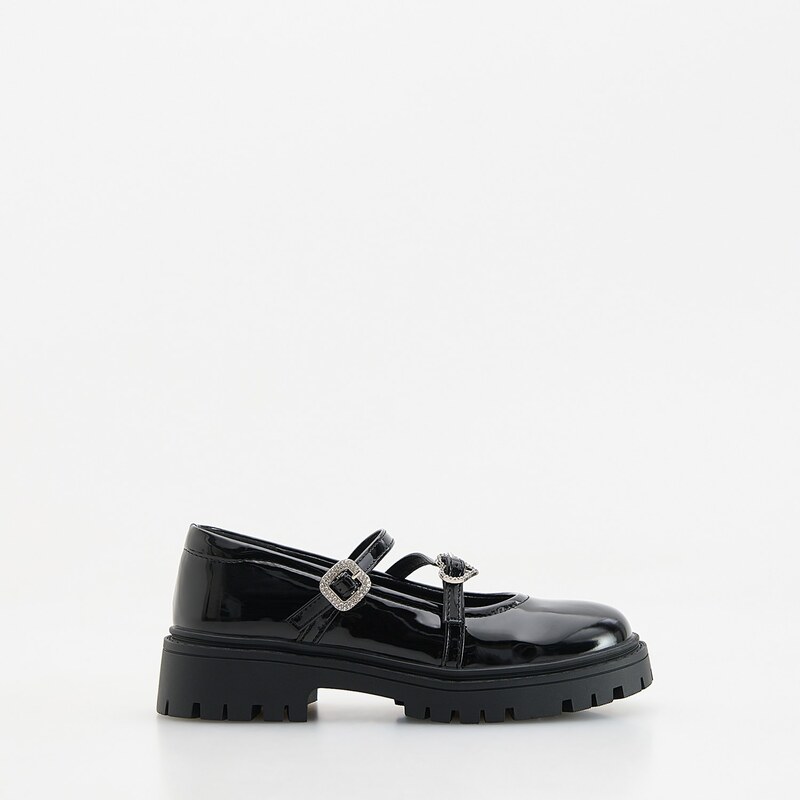 Reserved - Lakované loafers - černý