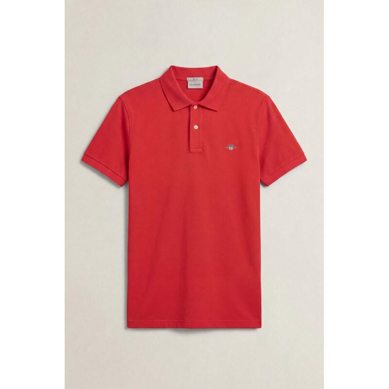 POLOKOŠILE GANT SLIM SHIELD SS PIQUE POLO ROSE RED