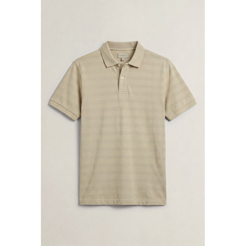 POLOKOŠILE GANT TEXTURE STRIPE SS POLO OAT BEIGE