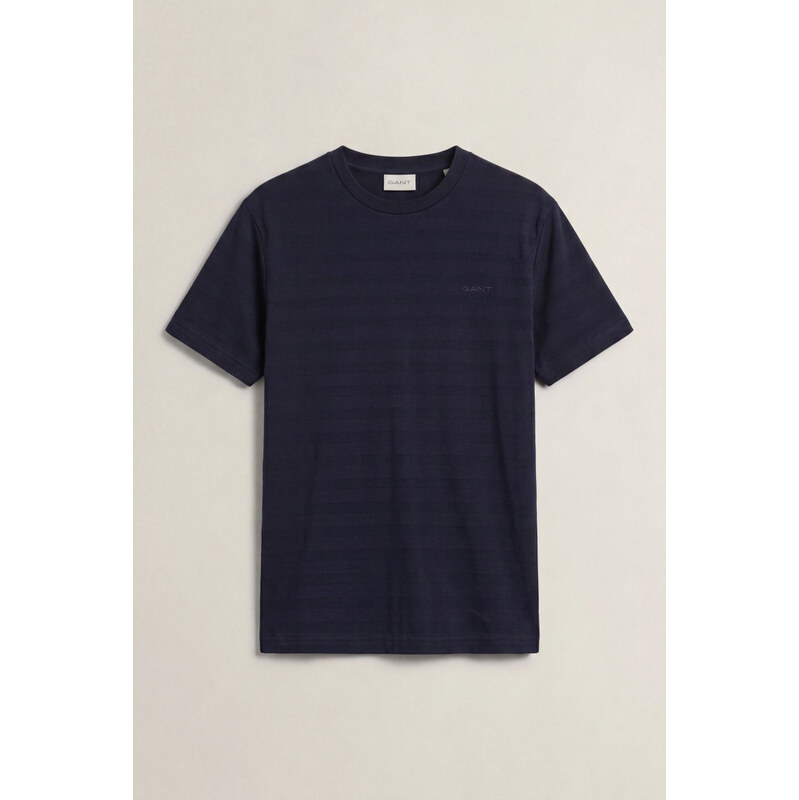 TRIČKO GANT TEXTURE STRIPE SS TSHIRT EVENING BLUE