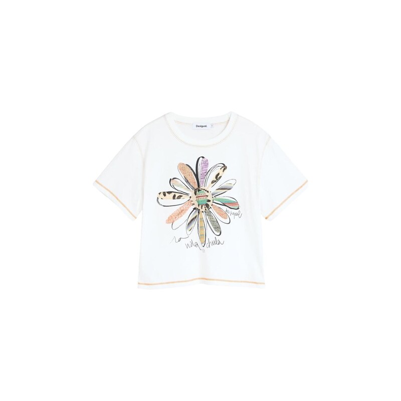 Desigual Tričko mix barev / bílá