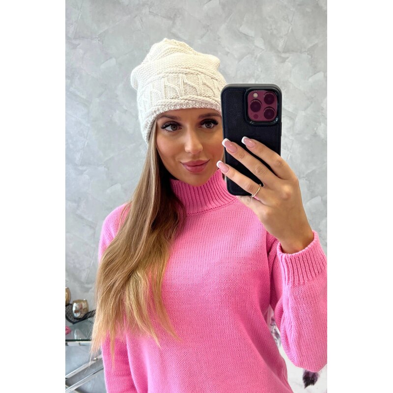 Kesi marka niezdefiniowana Dámská čepice Aniela K338 ecru