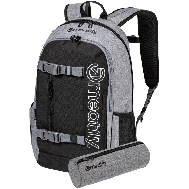Meatfly Batoh Basejumper - Grey Heather / Black - 22 L + PENÁL