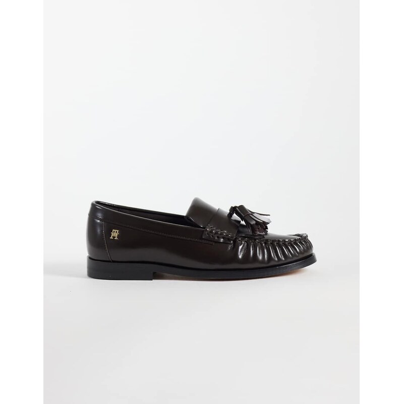 Tommy Hilfiger tassel loafer in brown