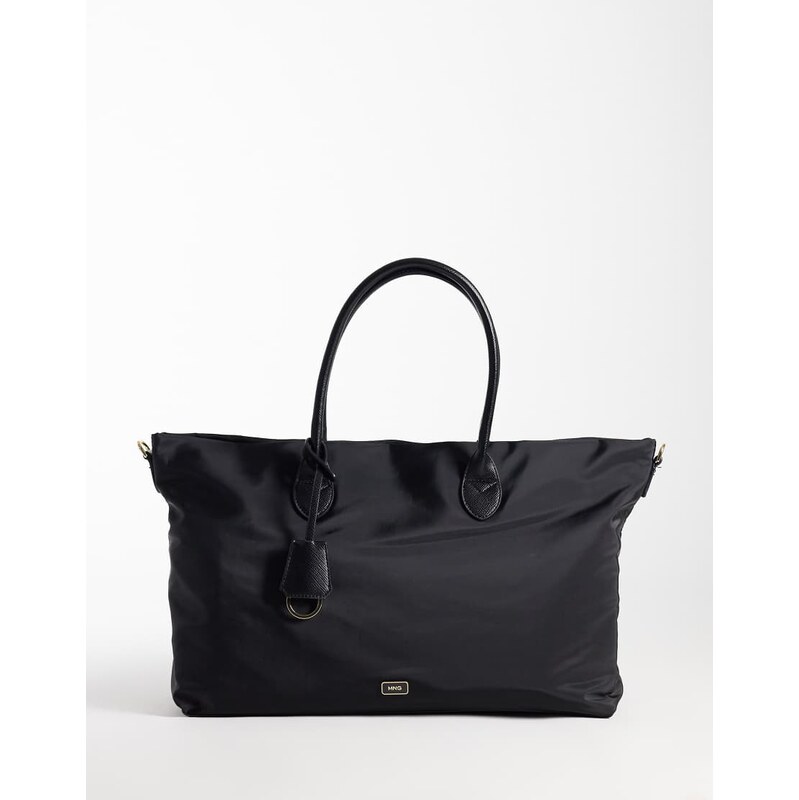 Mango rectangle tote bag in black