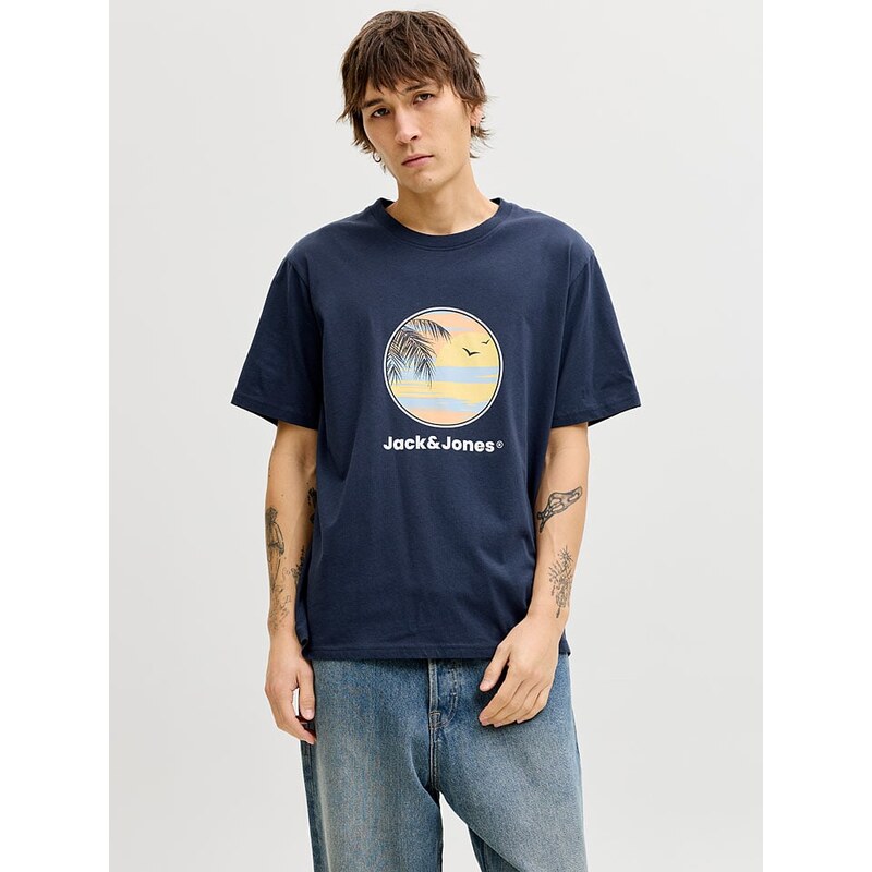 Tričko Jack & Jones Dunkelblau 7424945