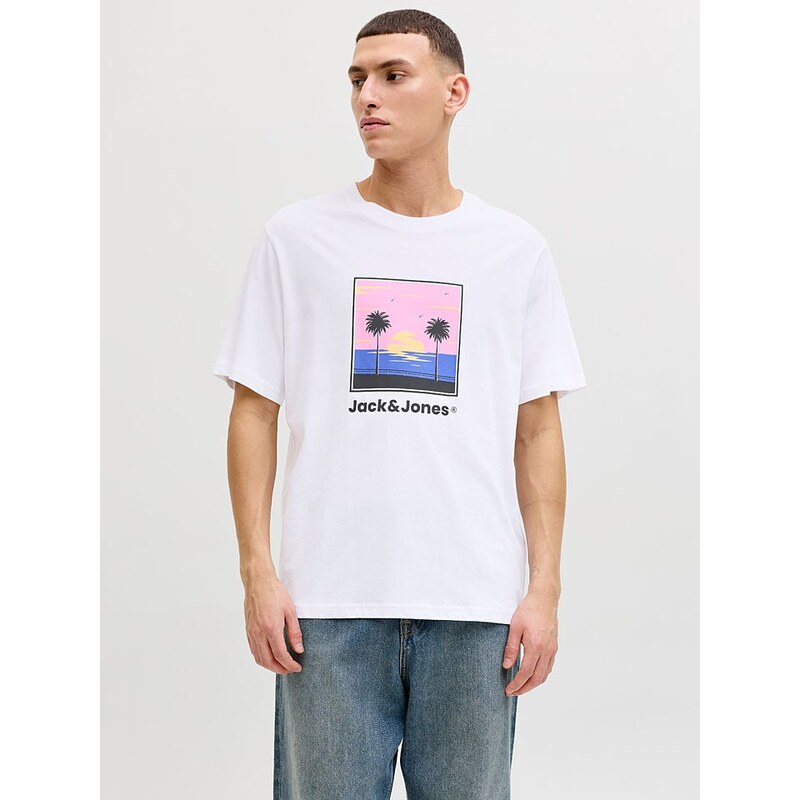 Tričko Jack & Jones Weiß 9900467