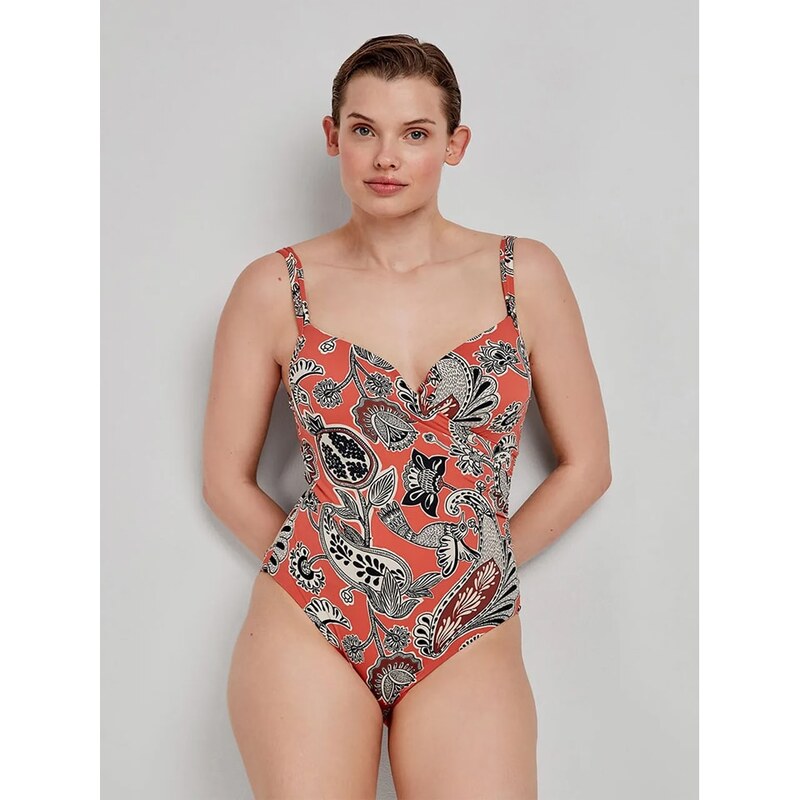 Plavky gisela Orange/ Schwarz 7593386