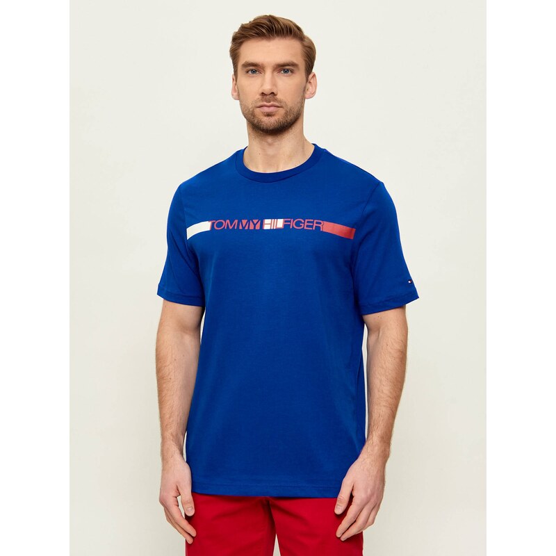 Tommy Hilfiger pánské modré tričko