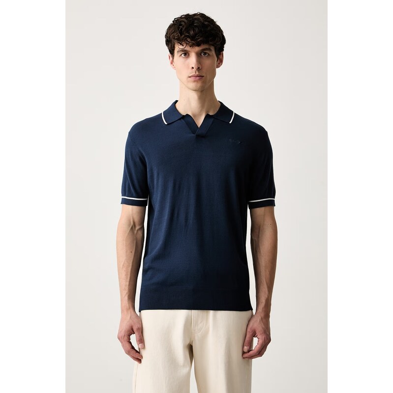 Karl Lagerfeld polo pánské s viskózou
