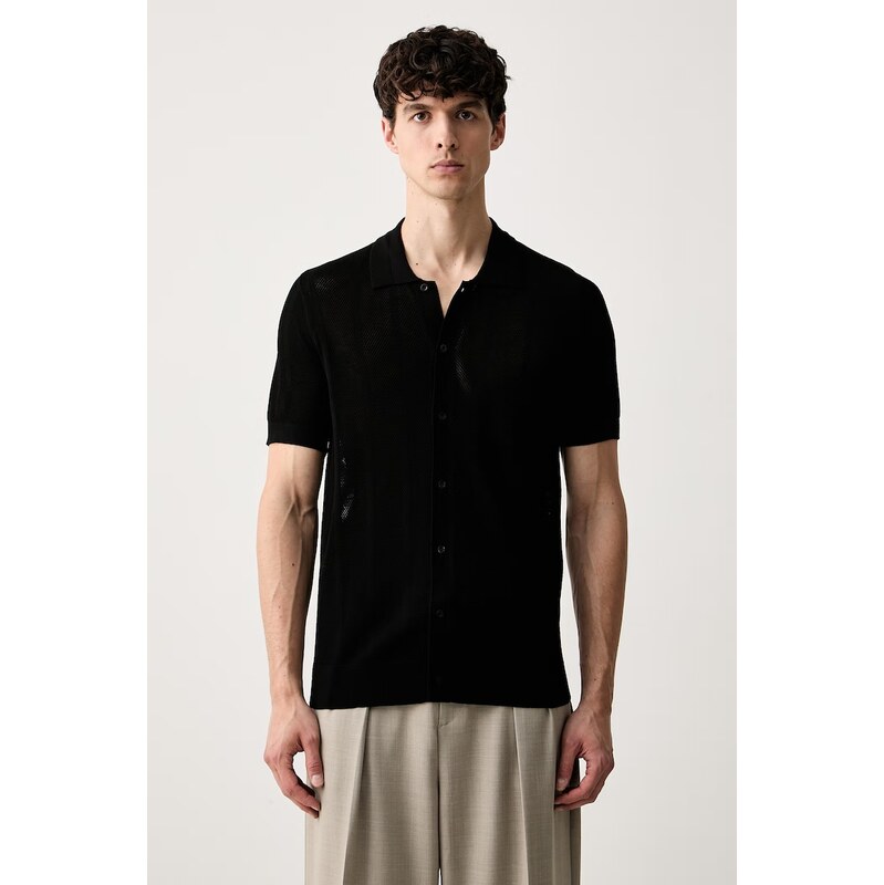 Karl Lagerfeld polo pánské s viskózou