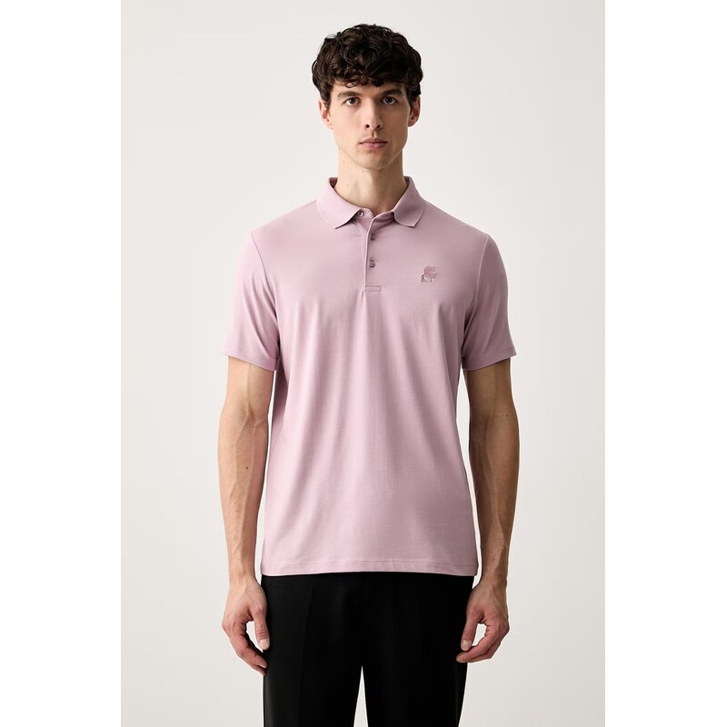 Karl Lagerfeld polo pánské bavlněné s elastanem