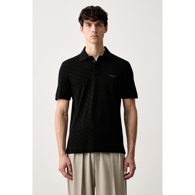 BOSS polo pánské bavlněné BOSS x Aston Martin