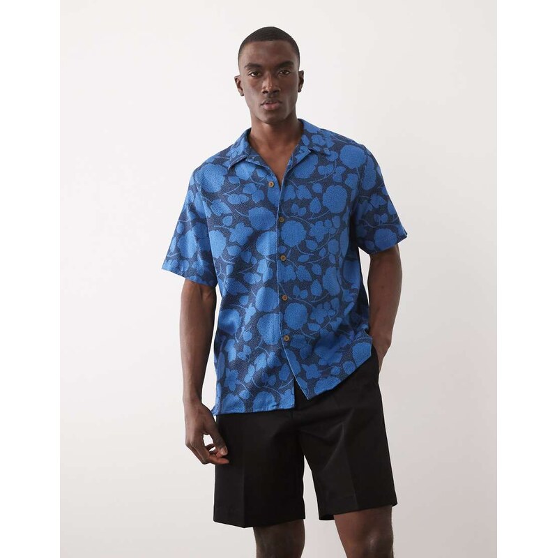 PS Paul Smith short sleeve casual fit shirt in blue floral
