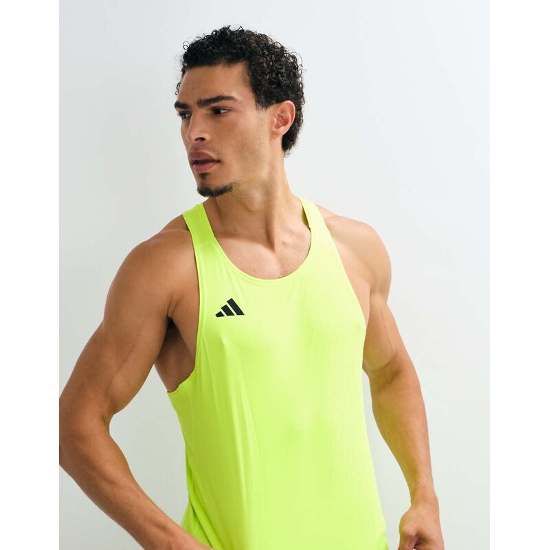 adidas performance adidas Running Adizero vest in yellow