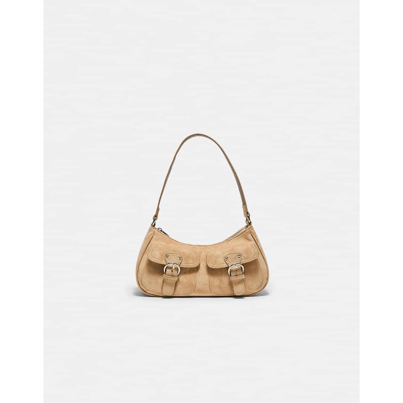 Stradivarius Shoulder bag with pockets in caramel-Brown