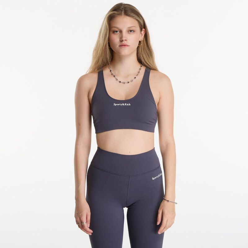 Podprsenka Sporty & Rich Serif Logo Sports Bra Carbon S