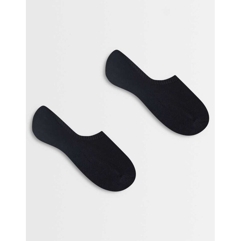 Pieces 2 pack trainer socks in black