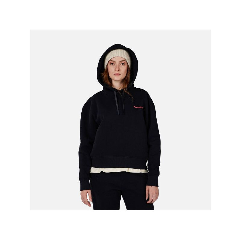 Dámská mikina ROSSIGNOL W WATERFALL H RELAX SWEATSHIRT černá