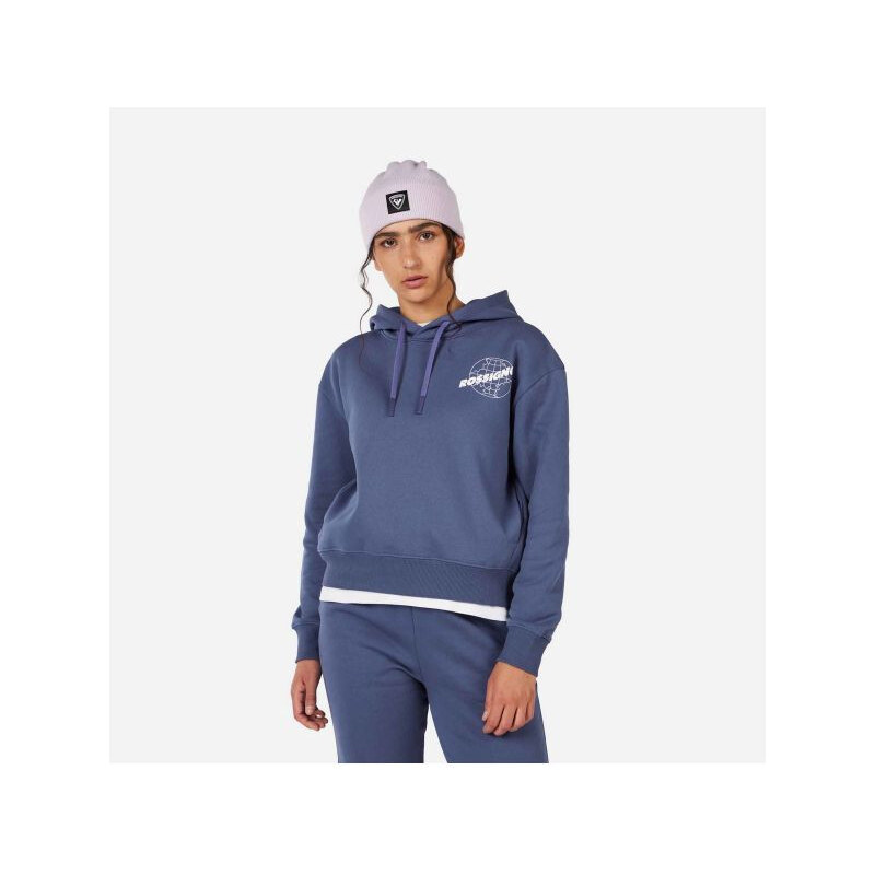 Dámská mikina ROSSIGNOL W WATERFALL H RELAX SWEATSHIRT modrá