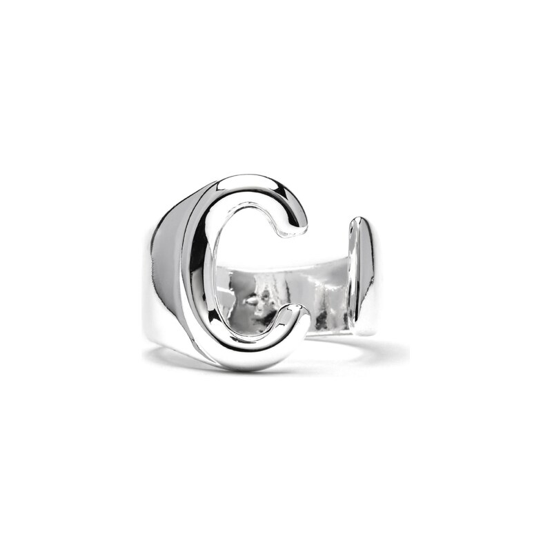 Luxenter Prsten Alphabet C stříbrně šedá