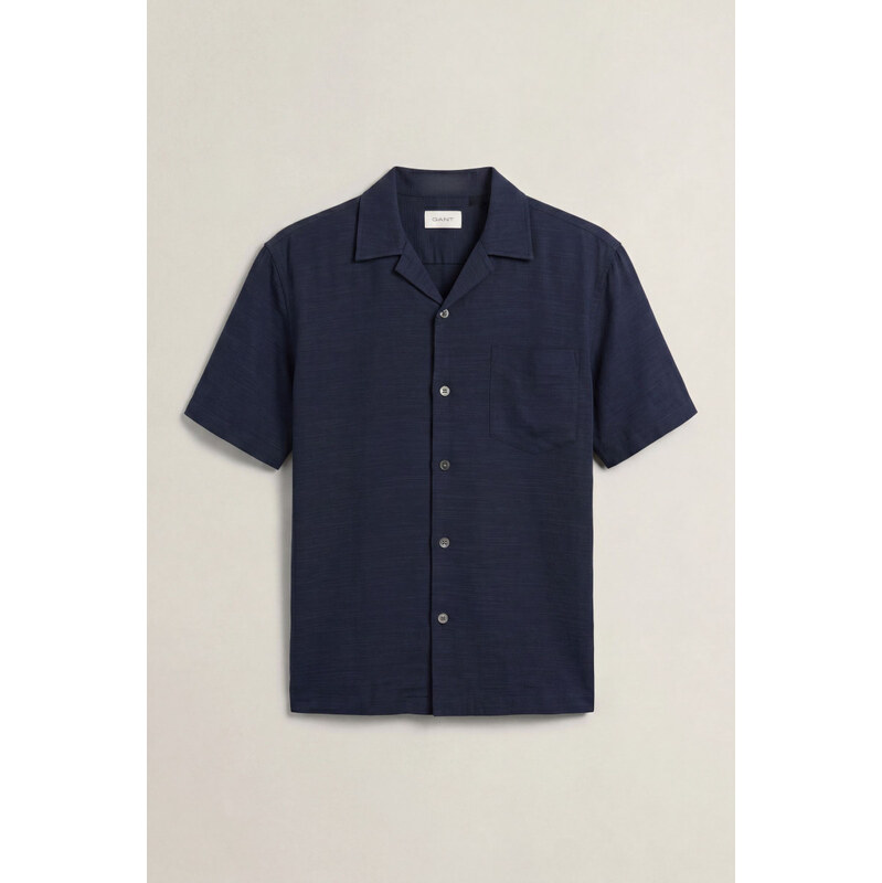 KOŠILE GANT REG LYOCELL CAMP COLLAR EVENING BLUE