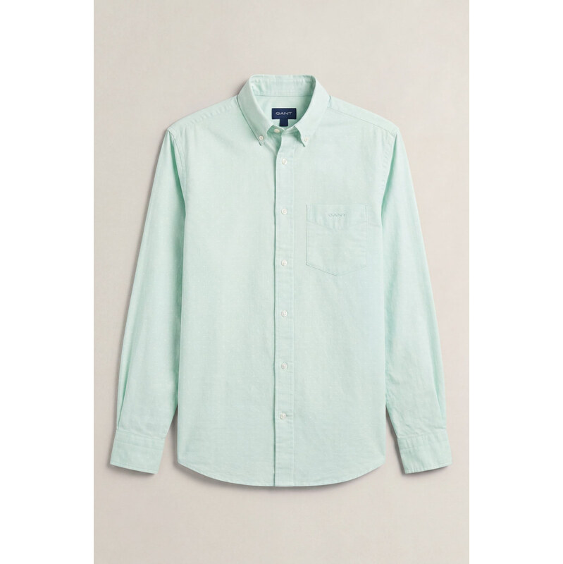 KOŠILE GANT REG CLASSIC OXFORD DOBBY SHIRT WASHED TURQUOISE