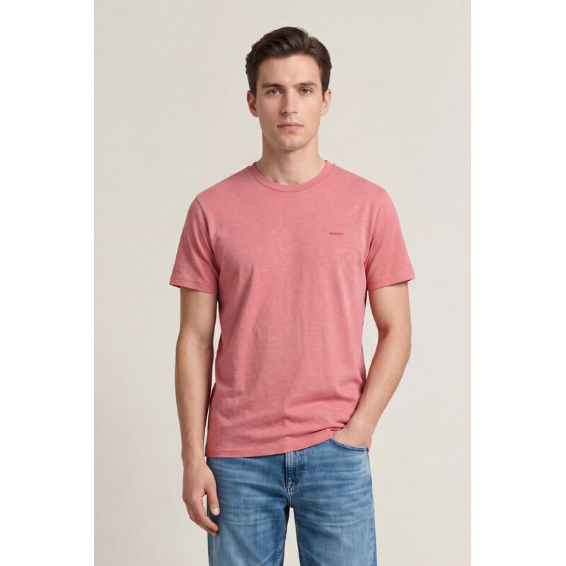 TRIČKO GANT 2 TONE PIQUE SS TSHIRT ROSE RED