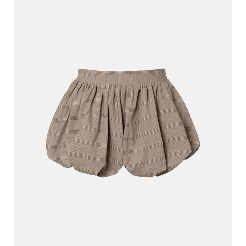 The Frankie Shop Alina checked wool-blend shorts
