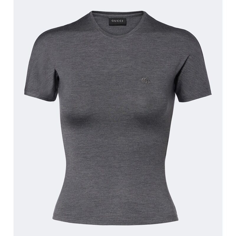 Gucci Double G silk-blend T-shirt