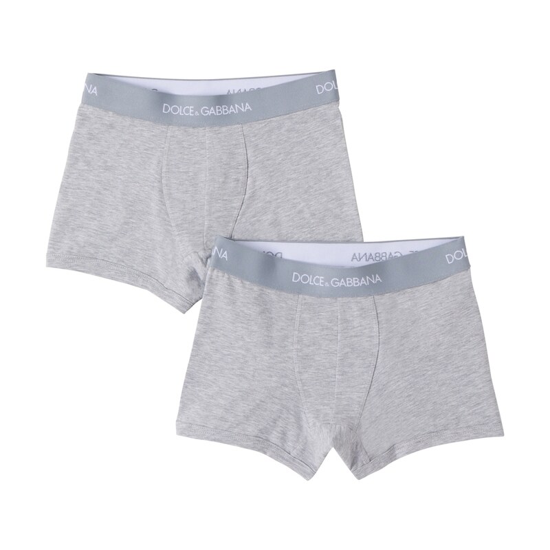 Dolce&Gabbana Kids Set of 2 cotton-blend jersey boxer briefs