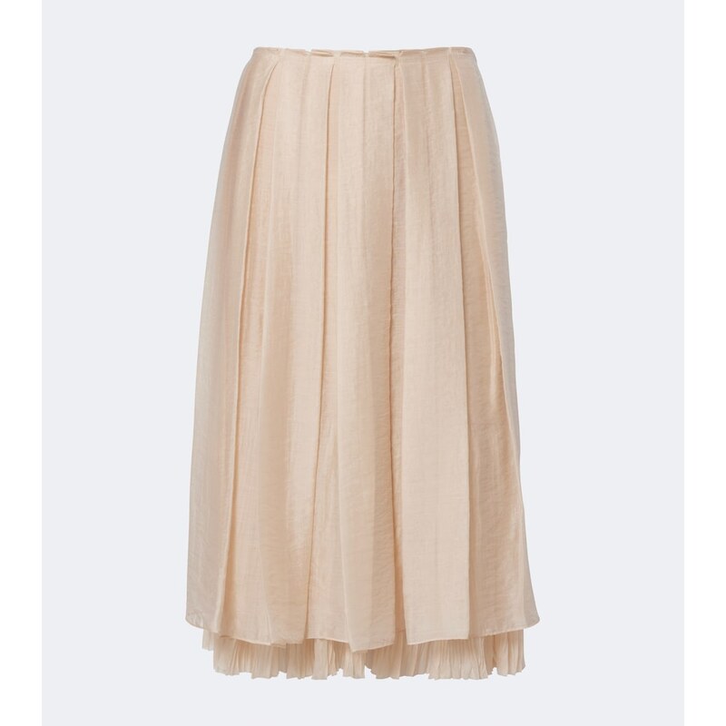 Vince Layered pleated midi skirt