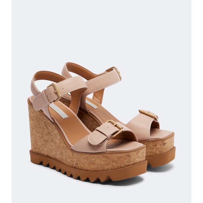 Platformové sandály Stella McCartney v barvě blush