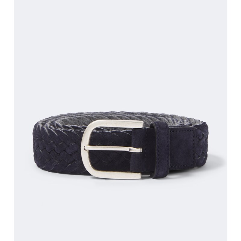 Canali Braided suede belt