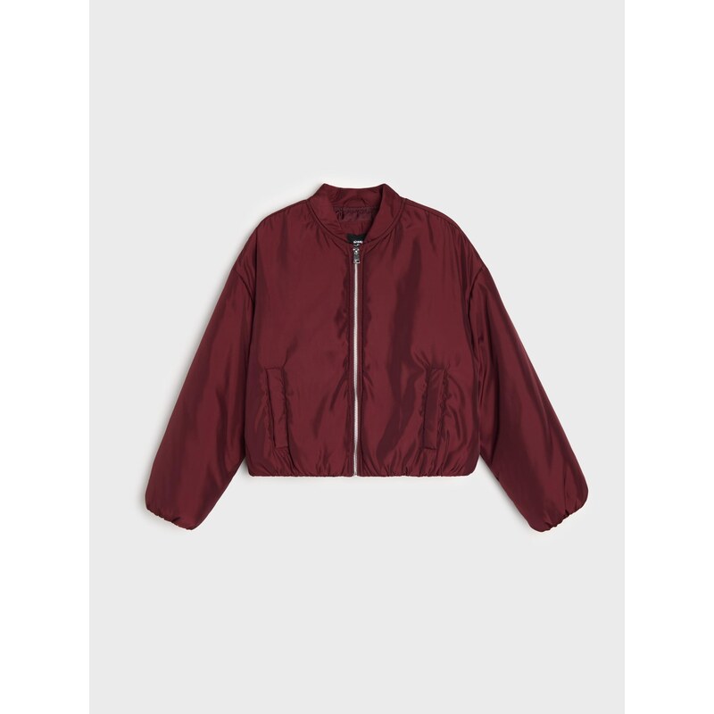 Sinsay - Bunda bomber - burgundy