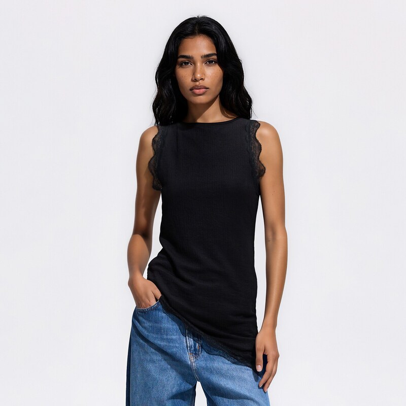 Reserved - LADIES` BLOUSE - černý