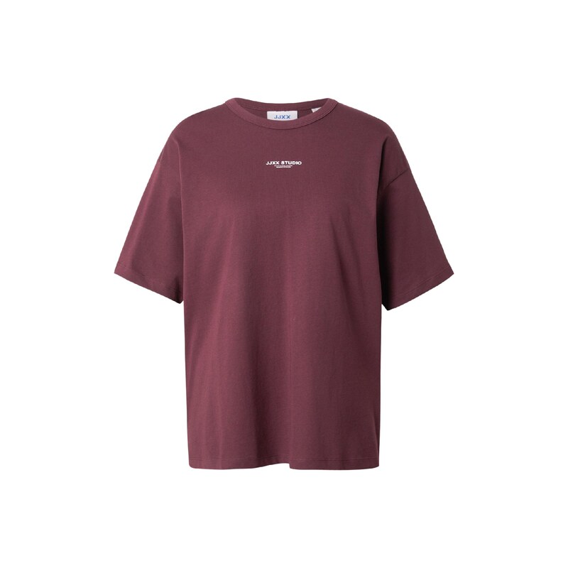 JJXX Oversized tričko JXSTUDIO VESTERBRO vínově červená / bílá