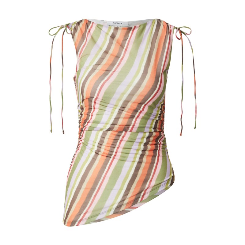 TOPSHOP Top MOA kiwi / šeříková / oranžová / pastelově růžová