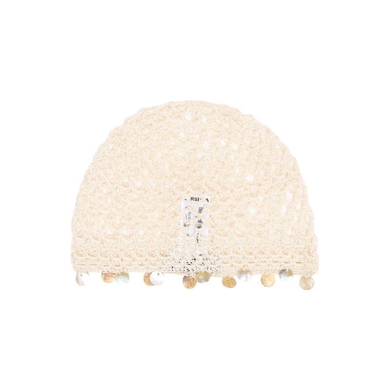 Bershka Čepice zlatá / stříbrná / offwhite