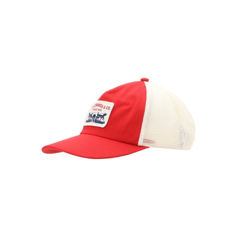 LEVIS  Kšiltovka PRESIDIO TRUCKER EDEN červená / bílá