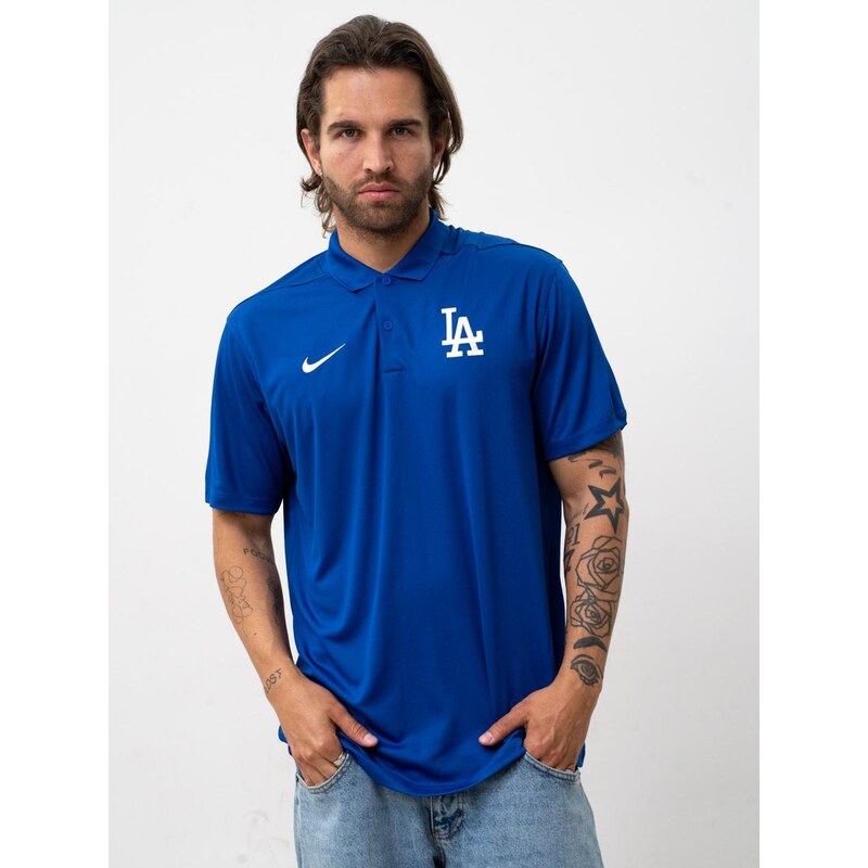Pánské modré polo tričko s krátkým rukávem Nike s logem MLB Los