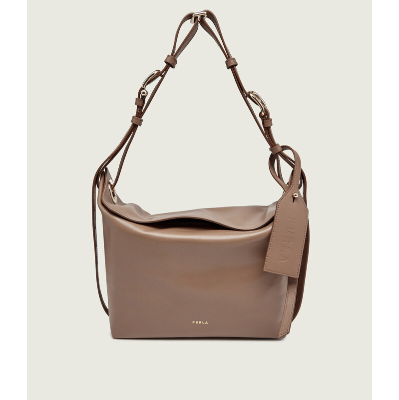 Furla Kožená kabelka na rameno Furla Ginevra M