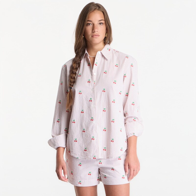 Košile MC2 Saint Barth Meredith Shirt Seersucker Stripes V